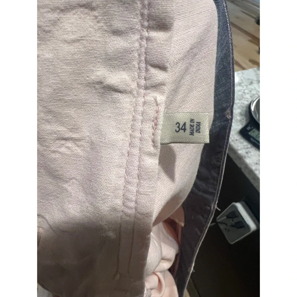 Faherty Brand Men's Shorts Size 34‎ Pink Linen Cotton Blend Casual